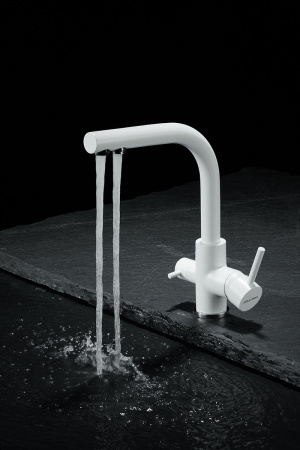 Смеситель для кухни Paulmark ESSEN Es213011-WH на мойку белый